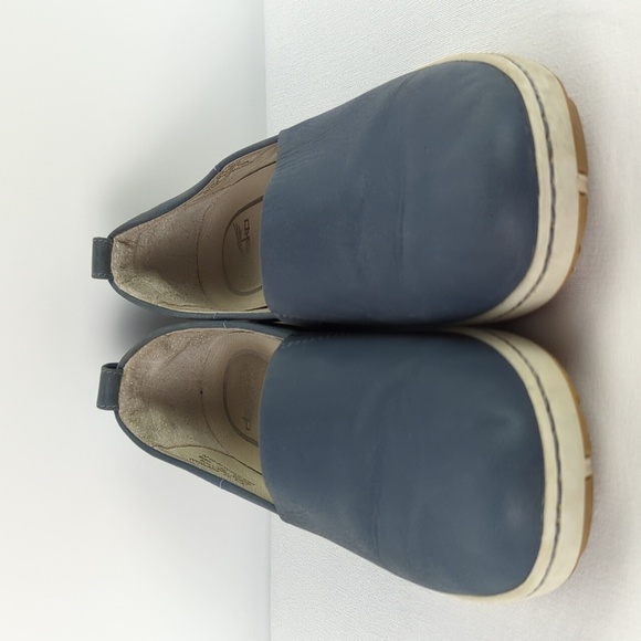 Dansko Blue Leather Slip On Shoes - Picture 2 of 11